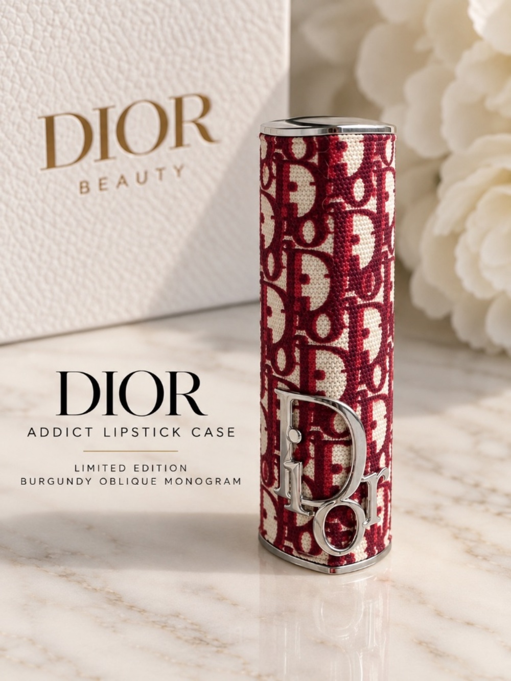 Dior Addict Burgundy Oblique Lipstick Case Limited Edition
